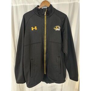 Missouri Tigers Mizzou Under Armour Loose Black Gold Full Zip Jacket Men’s XL